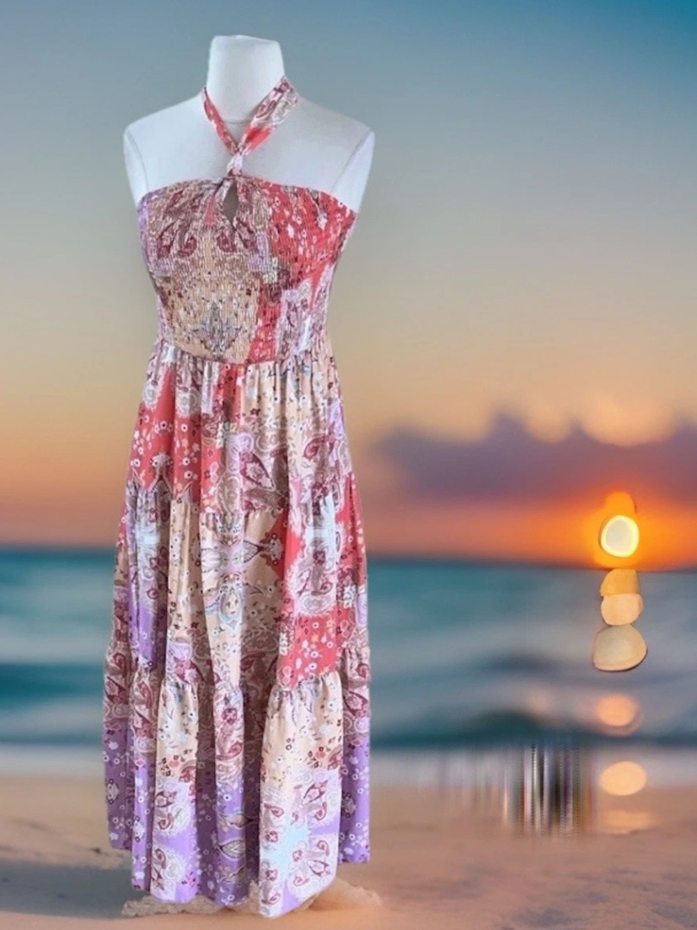Grace Karin Halter Neck Maxi Dress